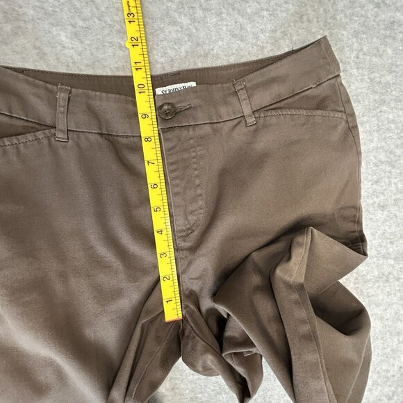 ST JOHNS BAY Womens Sz 10 Capri Pants Brown Stretch Cotton Light Midweight - Picture 7 of 11